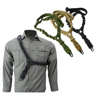 Outdoor Single Point Gun Sling Nylonowy pasek na ramię Rifle Rifle Belt z metalową klamrą Tactical Gear