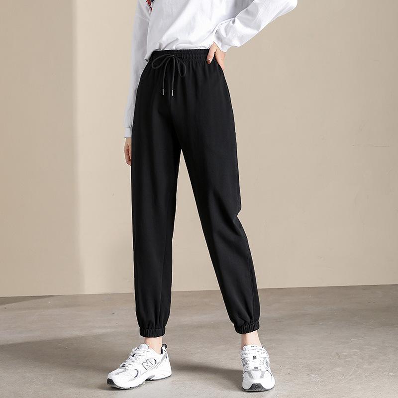 Women s Mid Rise Drawstring Jogger Pants Loose Fit Harem Pants Cotton Lightweight Casual Sweatpants Spring Autumn Daily Trousers S