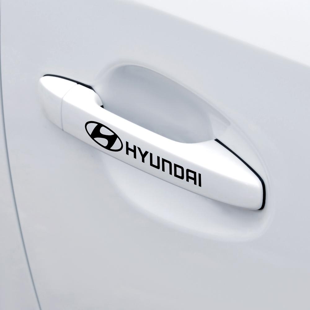Car Door Handle Stickers Body Vinyl Stickers Decals Accessories For Hyundai Kona i20 i30 Elantra Wagon Accent Ioniq Veloster i10 v1
