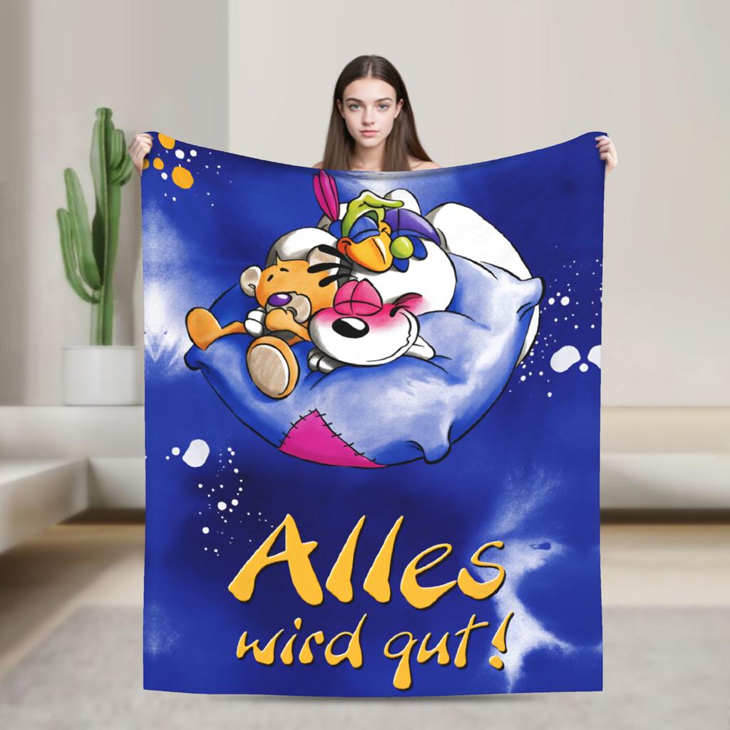 Christmas Diddl Super Soft Blankets  Travel Plush Throw Blanket Funny Living Room Flannel Bedspread Sofa Bed Cover