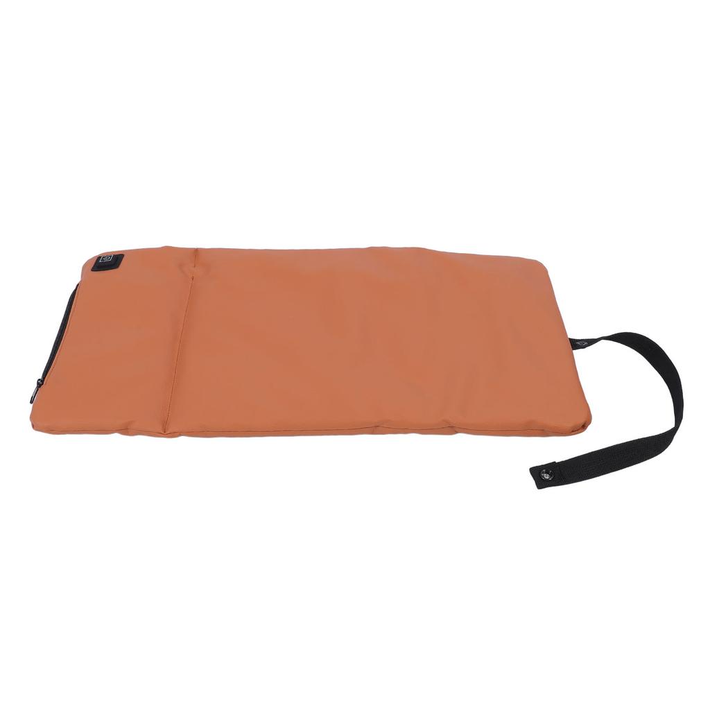 Vyhřívaná poduška na sedadlo 57x30cm 3 úrovně Napájení přes USB Kožená Elektrická vyhřívaná podložka na sedadlo pro Domácnost Venkovní Kempování Kancelář Khaki