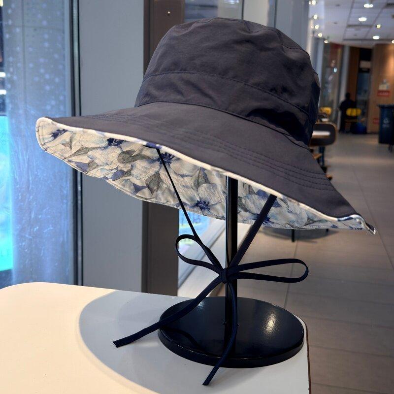 Fashion Print Doublesided Fisherman Hat With Wide Brim For Summer Travel