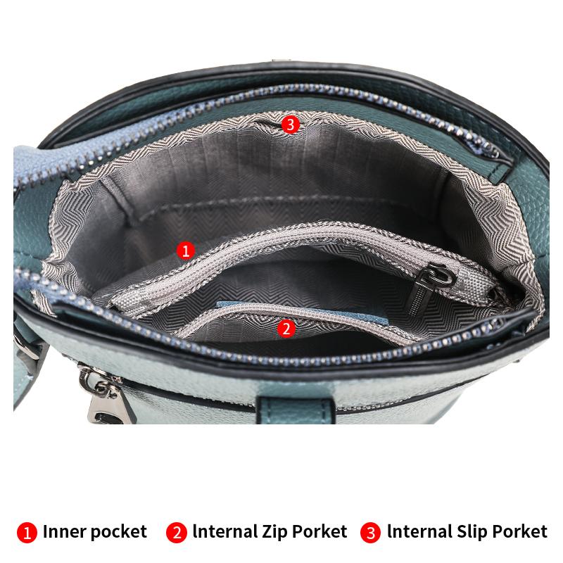 2023 New Genuine Leather Crossbody Bag Women's Small Bag Fashion Texture Crocodile Pattern Shoulder Bag Women's Handbag