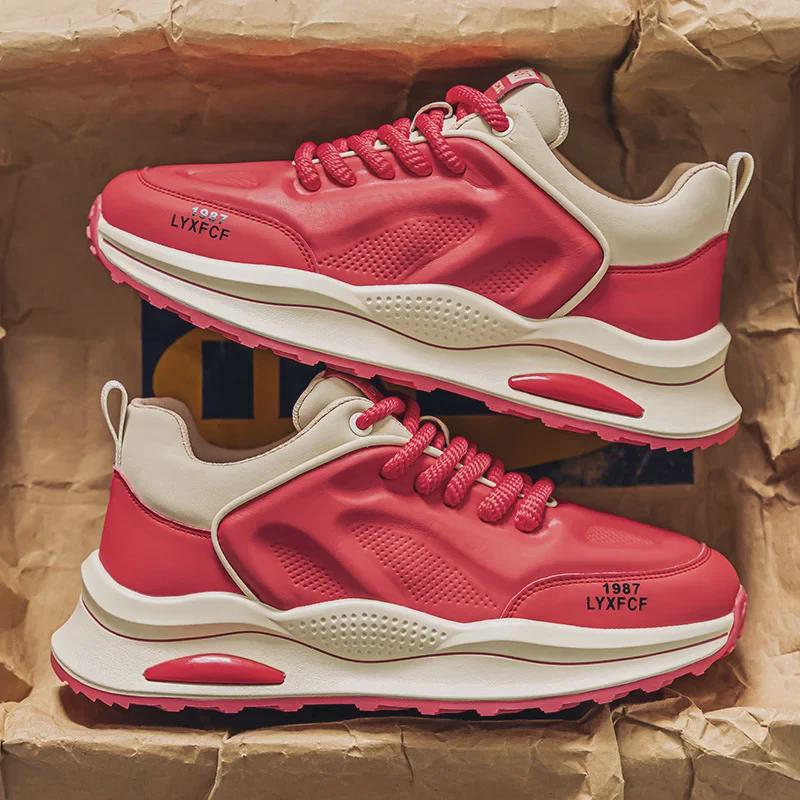 

Men s Thick-Soled Height-Boosting Low-Top Leather Sneakers 42 чорний