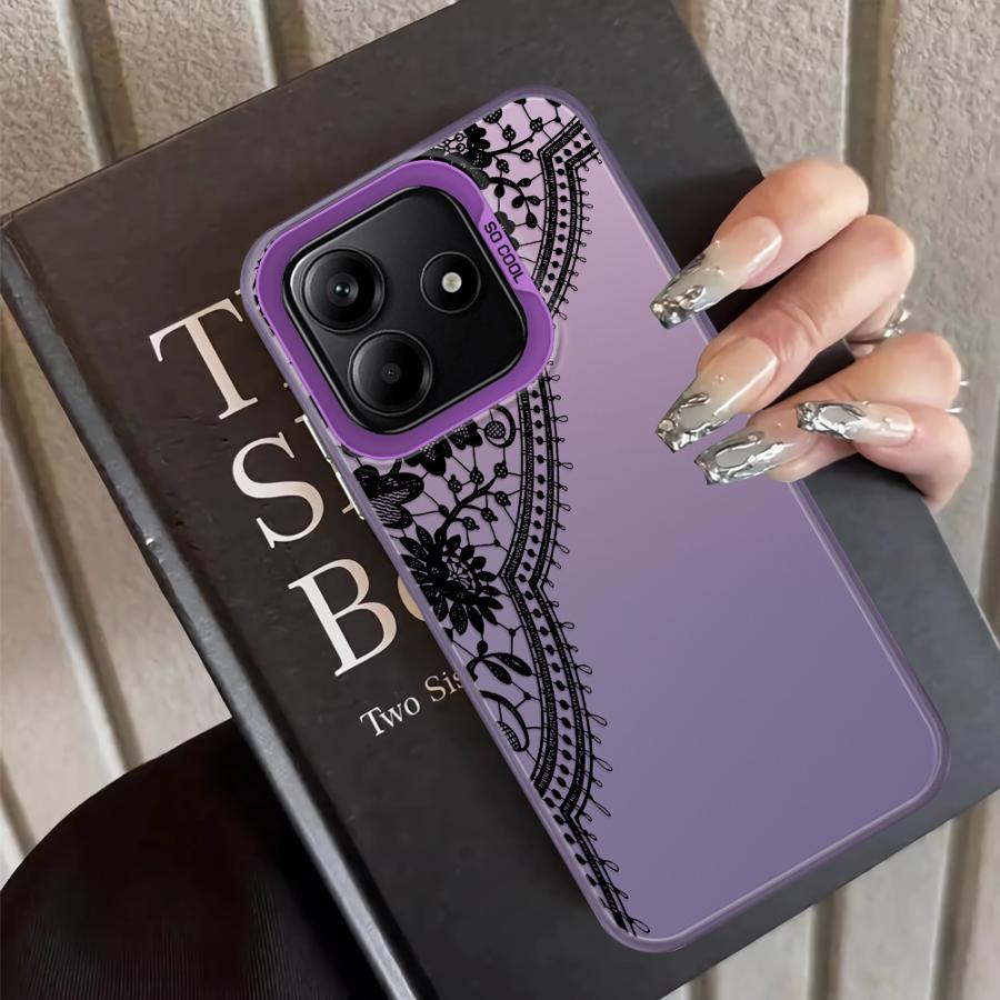Back Phone Cover Case for Xiaomi Mi 12T Pro 13T 11 Lite Black Lace Patter Fashion
