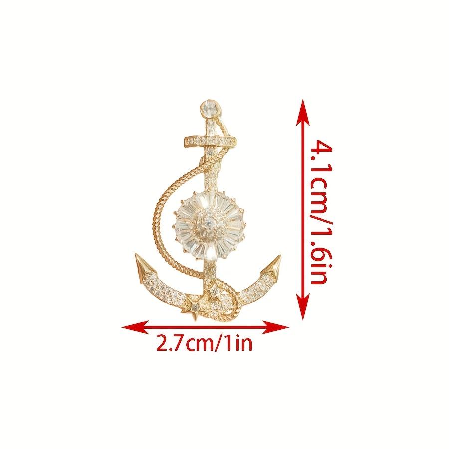 Women's Anchor Brooch, Creative And Stylish, Exuding a Sense of Luxury And Uniqueness, Refined Lapel Pin Accessory for Suits