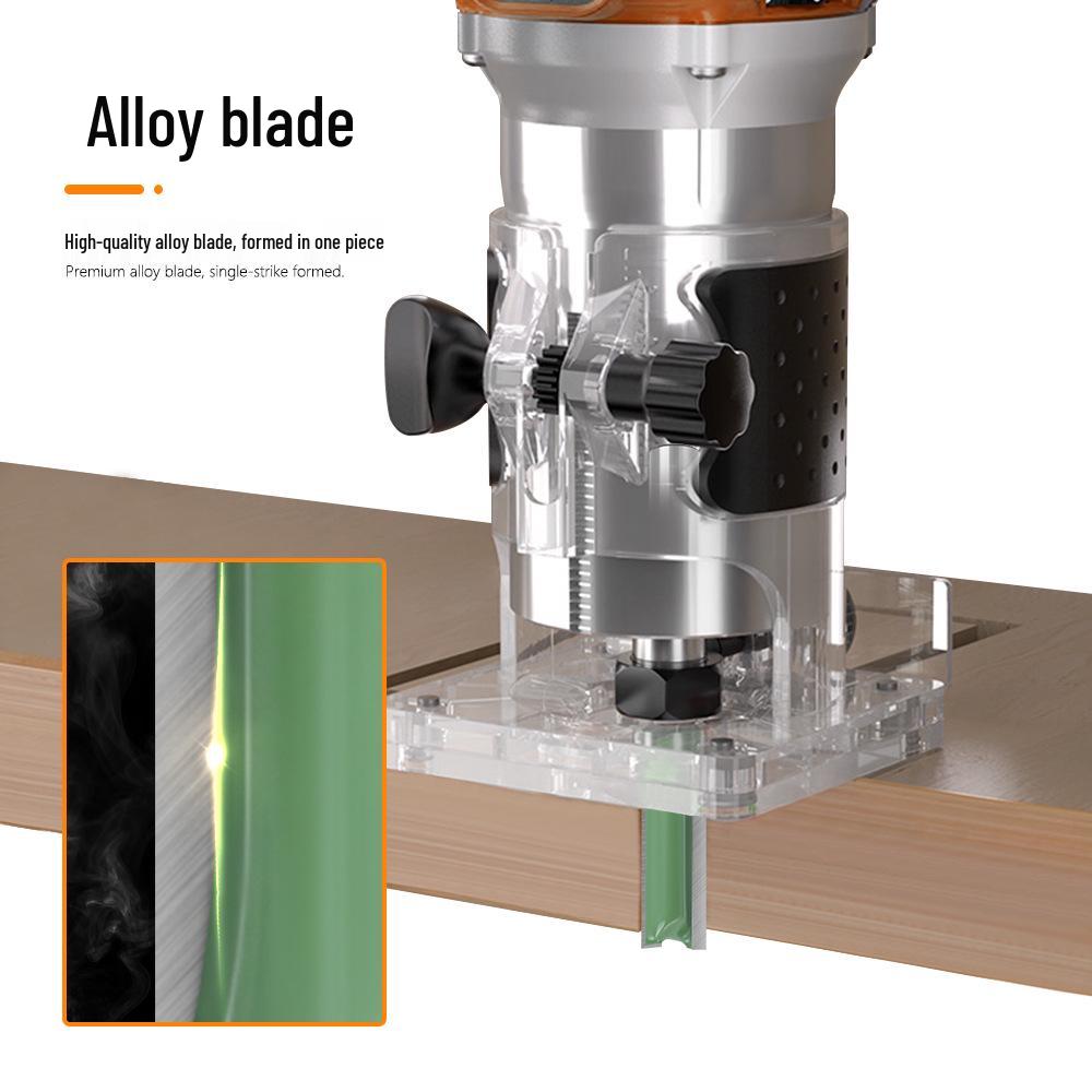 1/4" Shank 7-Piece Woodworking Router Bit Set: Green, Single & Double Edge Straight Knives, 6 Patterns