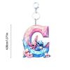 stitch acrylic cute keychain cartoon flat 2D stilt English letters ornament doll cartoon birthday gift halloween