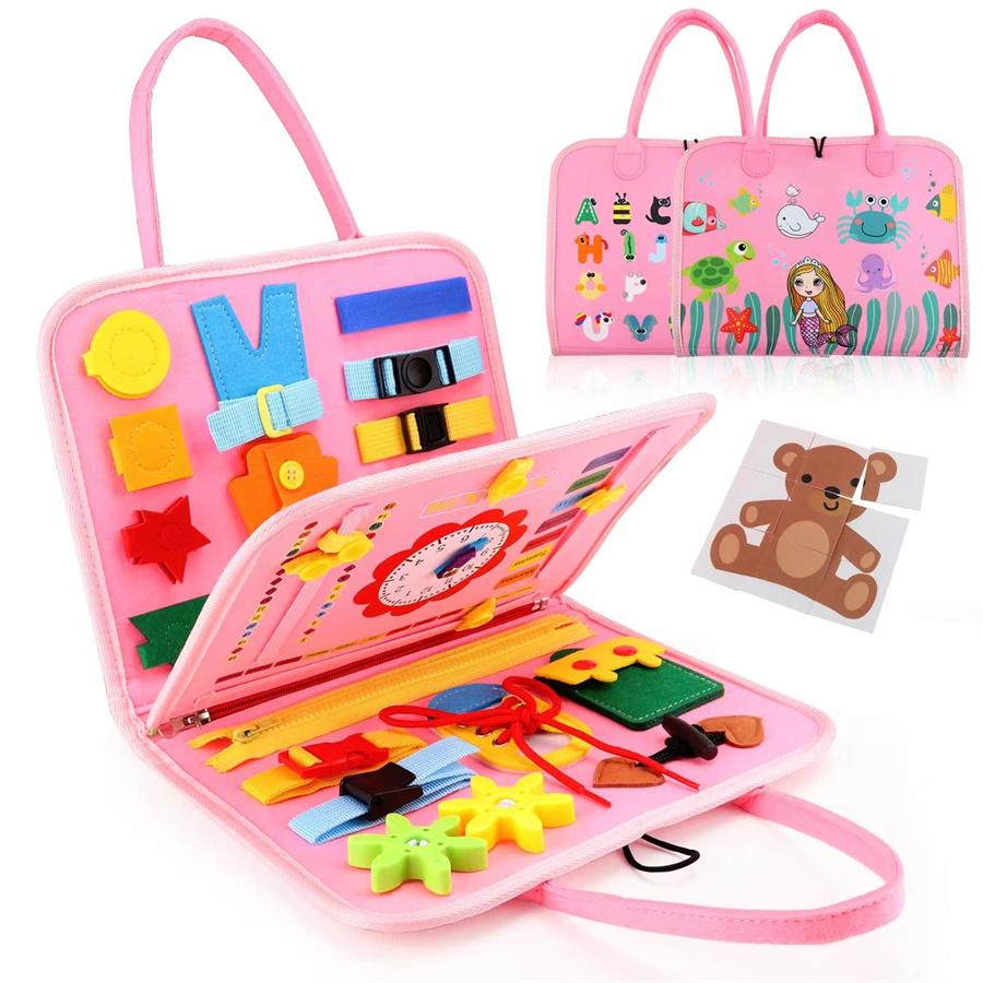 Toys Busy Board Montessori Gifts, Sensory Toys,Educational Travel Toys, Preschool Activities for Learning Fine Motor Skills