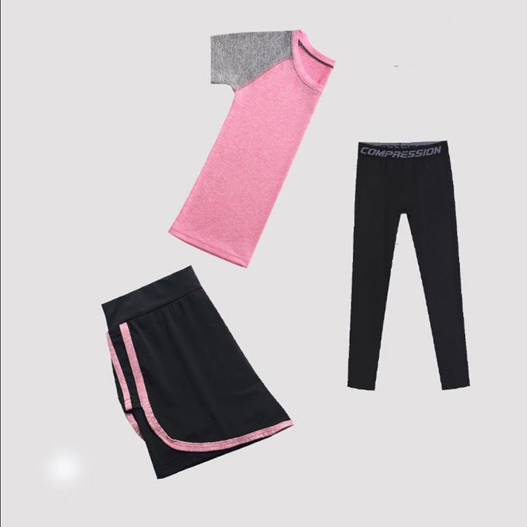 Set Yoga & Sport Asciugatura Rapida per Bambine per il Fitness Estivo - Abbigliamento Sportivo per Bambini per Corsa, Allenamento, Ginnastica e Tennis