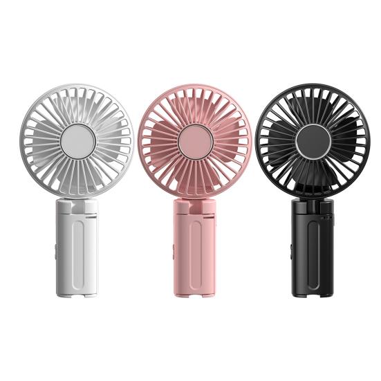 Umbrella Fan Strong Airflow Low Noise Foldable Design Handheld Personal Fan Hands-Free Clip-On Rechargeable Cooling Fan