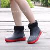 Winter warm women's rubber shoes with cotton cover waterproof shoes fashionable wading shoes low tube kitchen mother non-slip water shoes short boots