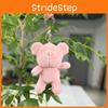 Animal Plush Cute Bear Keychain Toy With Soft Fabric And Colorful Beads For Gifts