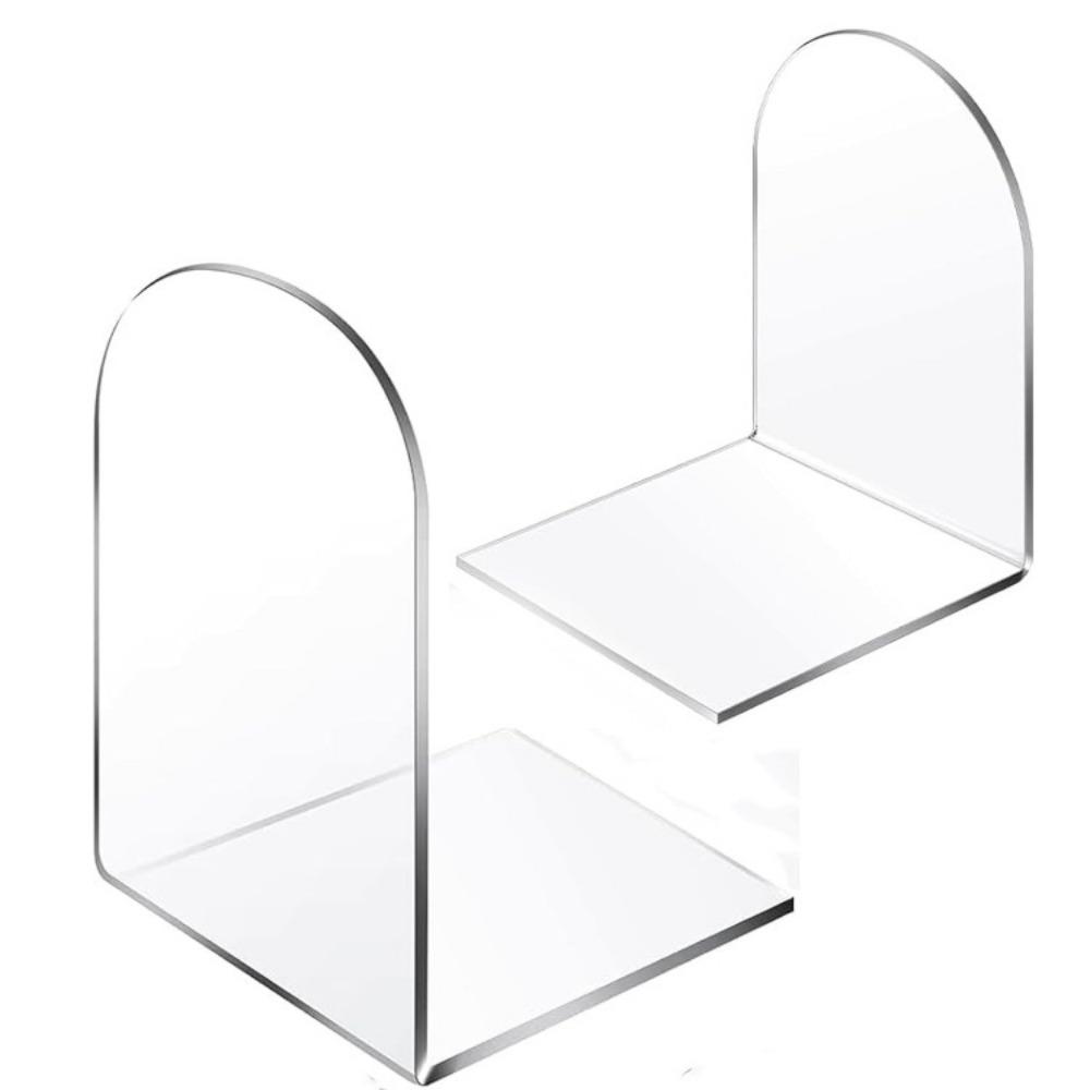 2PCS acrylic L-shaped book in the same color solid color transparent book baffle desktop fixed book