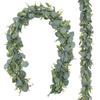 Artificial Eucalyptus Eucalyptus Wreath Fake, Silver Dollar Green Leaf Vine Wedding House Party Cape Decorative Flower
