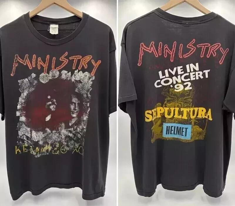Ministry 1992 Psalm 69 Band Graphic 2 Side Black Unisex T shirt S-5XL HH04179 XXL