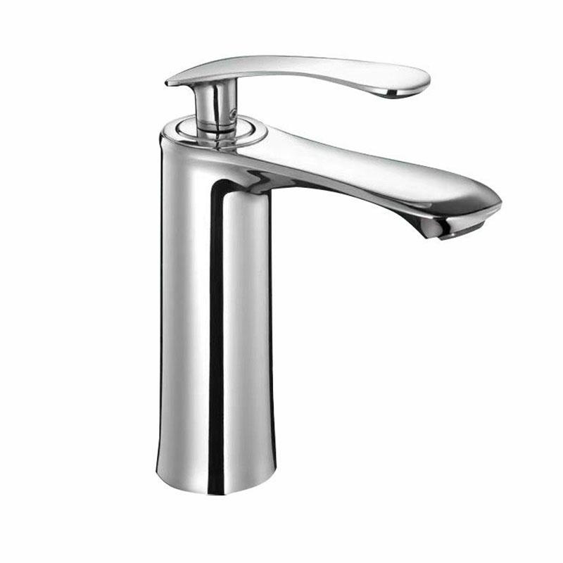 Modern Basin Faucet Chrome Brass Bathroom Mixer Faucet Black Washbasin Faucet Single Handle Single Hole Wash Sink Water Tap