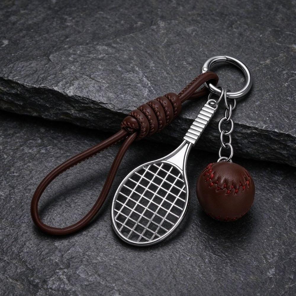 Tennis Ball Design Tennis Racket Keychain Mini Size Tennis Racket Keyring  Boys Girls