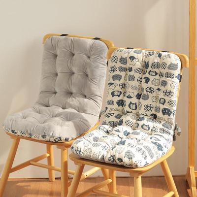 Four Seasons Integrated Seat and Back Cushioned Chair Pad for Dormitory and Bedroom - Thickened for Hip and Waist Support