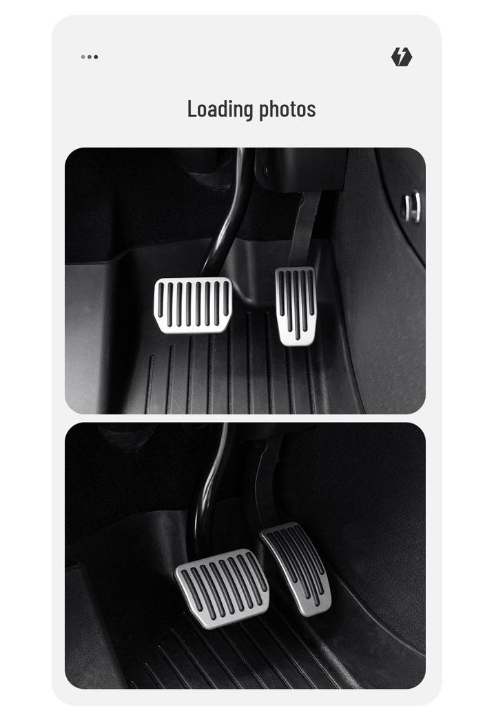 Tesla Model 3/Y Throttle and Brake Pedal Metal Covers for Interior Modification