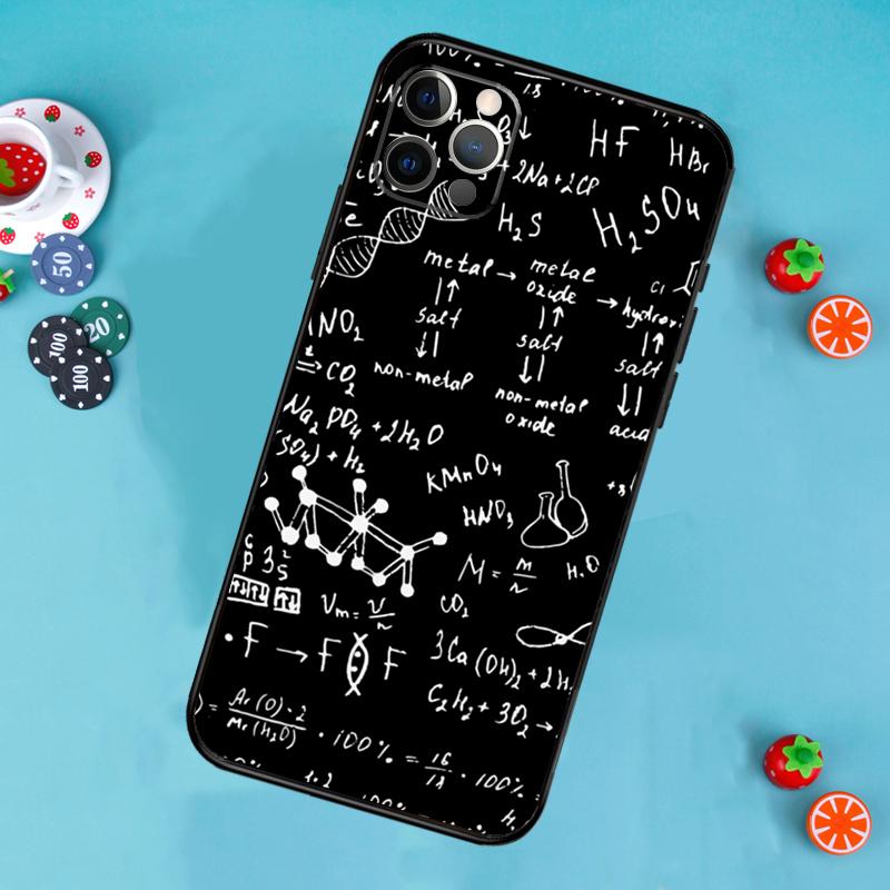 Physics Science Maths Formula Phone Case For iPhone 13 16 15 11 12 14 Pro Max 13 12 mini XR 15 16 Plus 16e Cover Funda