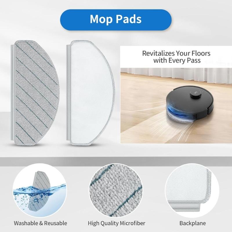 Sweeping Robot Side Brush Sweeping Robot Spare Part Mop Cloth Main Brush Replacement Accessories Plastic Texture