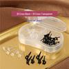 Transparent Ear Piercing Studs with Backs, 2-Compartment Box for Healing Women’s Earrings, Plastic Sticks