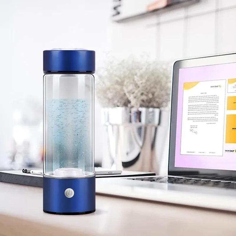 Wasserstoff-Flasche, Tragbarer Wasserstoff-Wasser-Ionisator-Maschinengenerator Wiederaufladbare Wasserstoffreiche Wasserglas Gesundheitsbecher