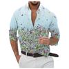 Men's Button Up Shirt Music Notes Collar 3D Print Daily Vacation Long Sleeve Print Clothing Apparel Hawaiian Casual Beach
