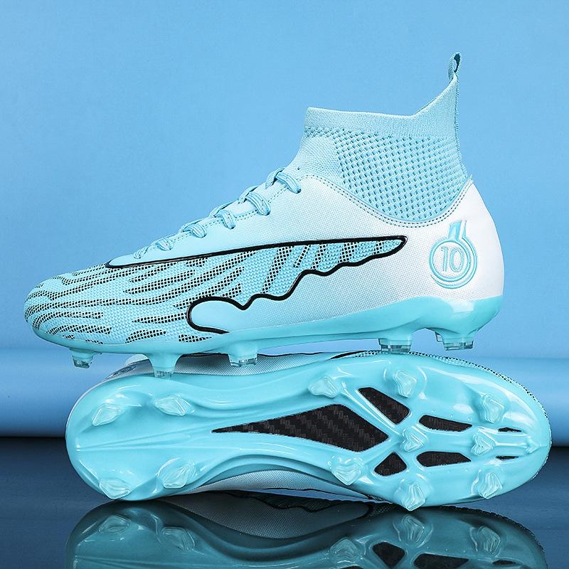 New Professional Football Shoes Boys High-top Youth Student Game Training AG Long Nail Broken Nail Sports Shoes