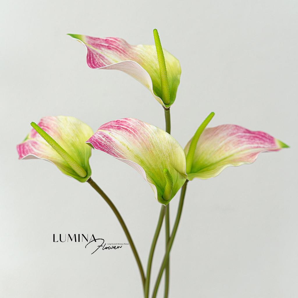 High-End Lumina Anthurium & Calla Lily Artificial Flowers for Home Decor