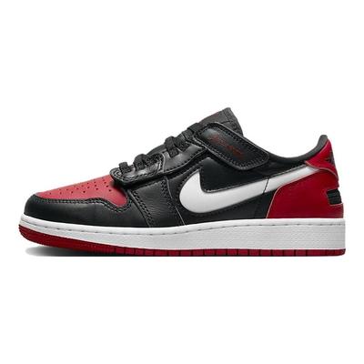 Zapatillas Air 1 Low Flyease GS Alternate Bred Toe para niños, color negro, blanco y rojo gimnasio, DN4639-066