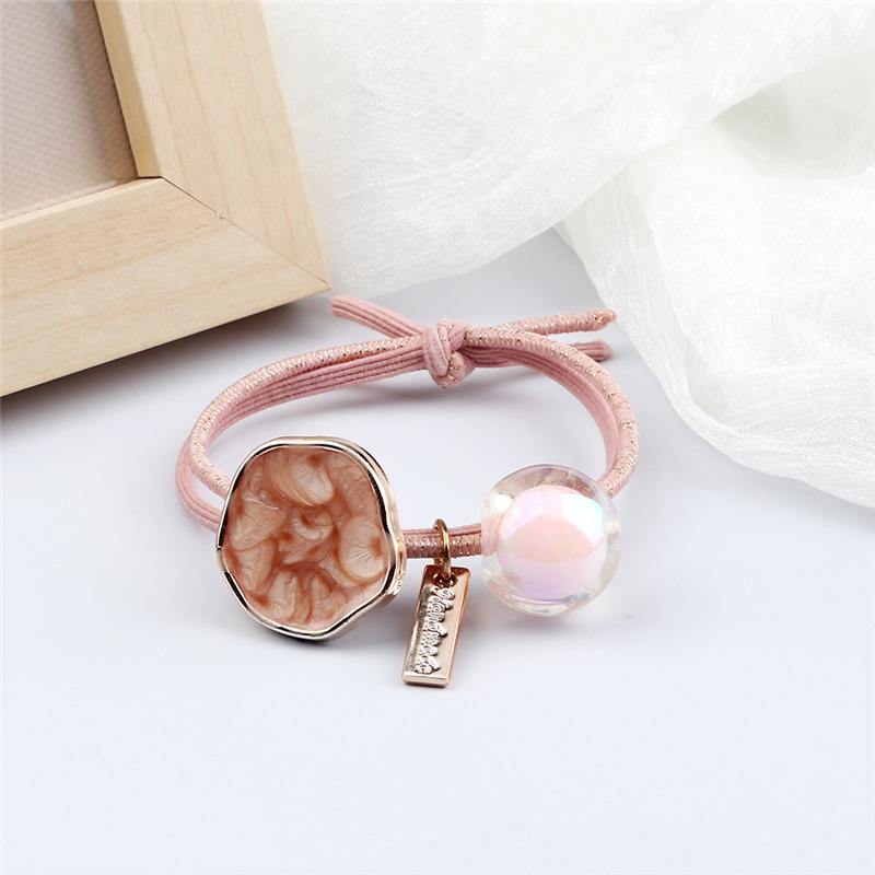 Korean Crystal Beads Headband Women Girls Hair Bands Fashion Elastic Scrunchies Hair Accessories Headwear Ponytail Holder Gifts