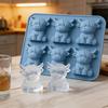 Highland Cow Ice Cube Mold Silicone Ice Cube Tray for Whiskey Glasses Large Animal Shape Slow Melting Ice Cubes Maker Fun Party Drink Accessory