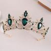 Luxus Barock Krone Glänzende Strass Krone Elegante Prinzessin Diadem Braut