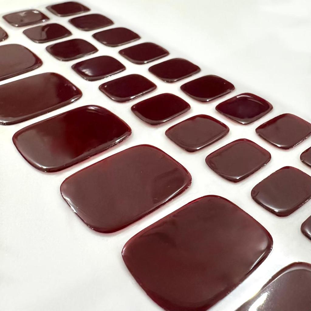 Transparent Nude UV Gel Nail Art Stickers: Semi-Cured, Semi-Baked Manicure Sheets