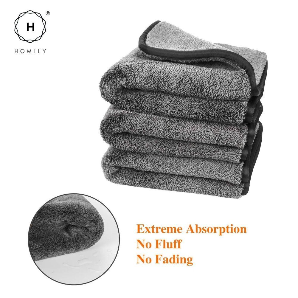 Homlly 1200 GSM Ultra-Thick Double layers Kitchen Cars Drying Microfiber Towel (X4PCS)