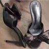 Sandals for Woman Bow Summer Sexy Open Toe Footwear Thin Heels Women's Shoes Diamond Party Weddings Stiletto Sandal Slippers