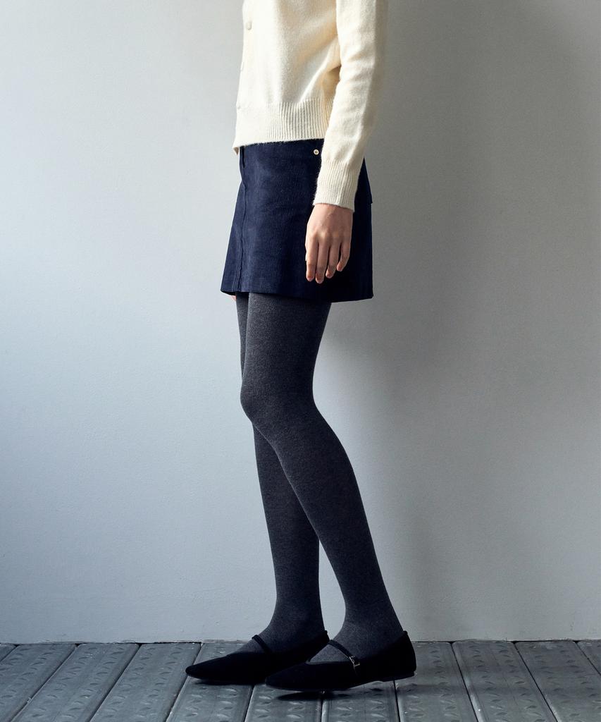 LOEIL Corduroy Short Skirt - Navy