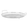 Stainless Steel Fruit Basket Double Handles Metal Mesh Drain Round Tray for Snacks Fruits Vegetables