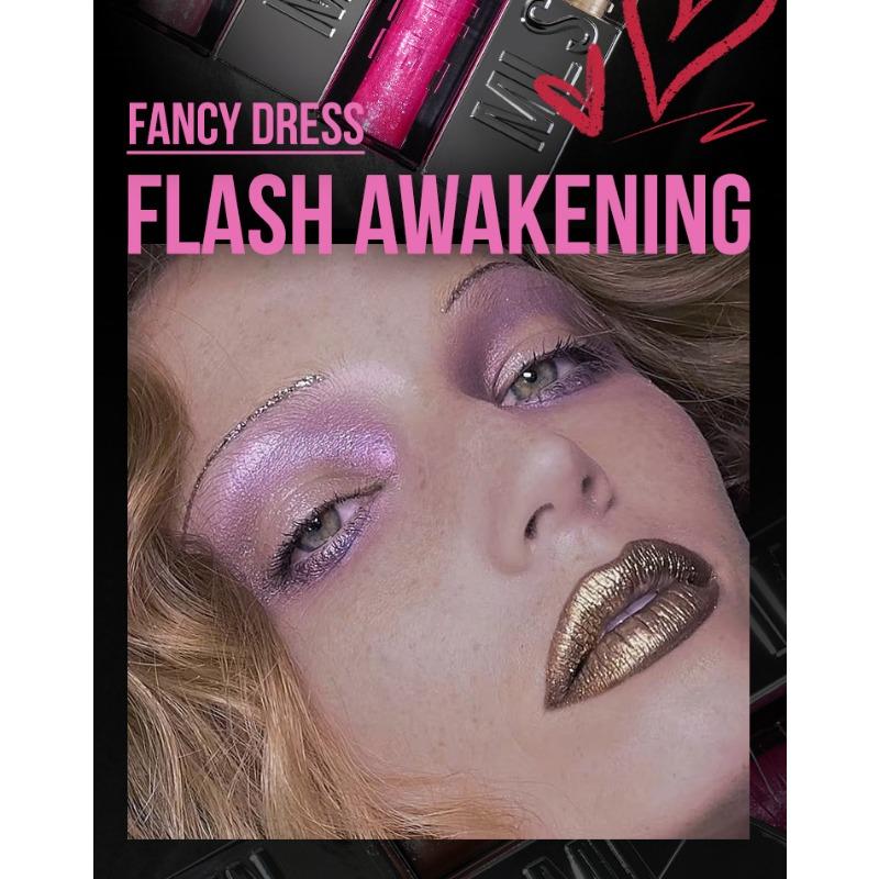 Brillo de Labios Explosivo Cabezal de Cepillo Grande Espejo Nacarado Brillo de Labios 6 Colores Hidratante Brillo Fino Lápiz Labial Líquido