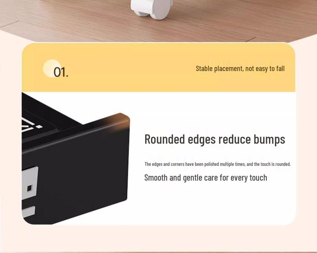 Movable Desktop Computer Stand with Adjustable Chassis & Storage Rack
