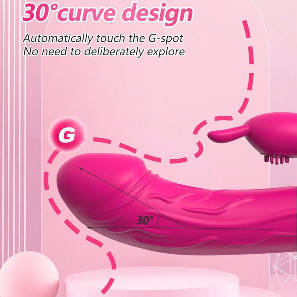 Rabbit Dildo Vibrator for Women Clit Vagina Nipple Stimulator Vibration Massager Female Masturbator Adult Sex Toy 18+ Adult Pleasure Vibrator Wand