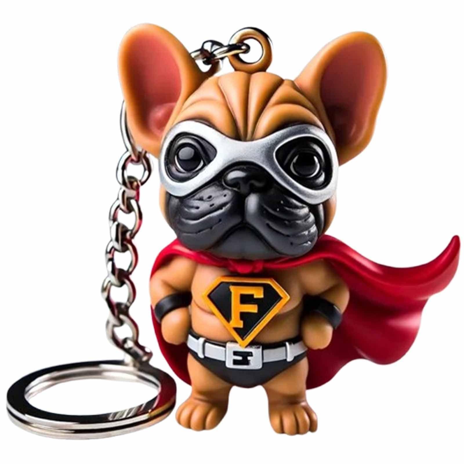 

Забавный брелок в виде французских бульдогов, креативные брелки в виде бульдогов на среднем пальце, классное портативное украшение для собак One Size