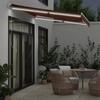 VidaXL Auvent manuel rétractable avec LED marron 300x250 cm 3215374