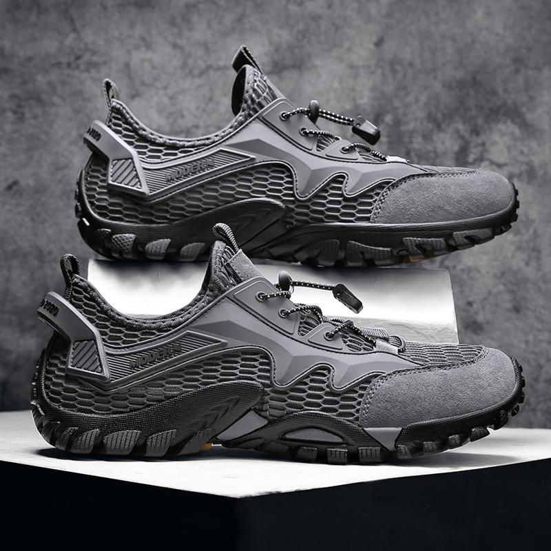 Fashion New Handmade Casual Shoes Men's Fashion Trend Breathable Men Summer Shoes Sports Low-top Mesh Sneakers Non-slip Hollow Out Shoes