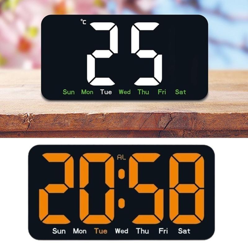 Alarm Clock Digital Clock Night Modes Digital Alarm Clock with Indoor Temperature Desk Clock for Bedroom Living Room