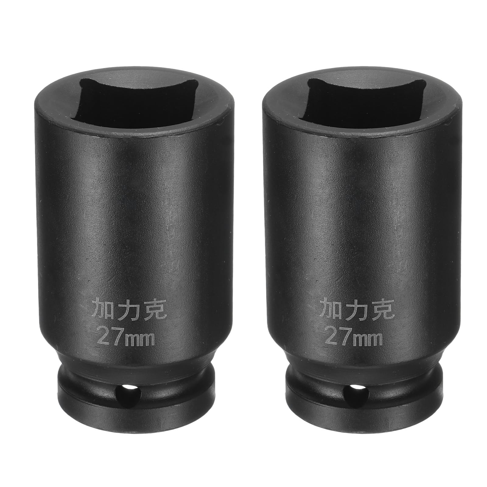

uxcell 2pcs Square 27mm Metric Square Impact Blackening Standard Wheel Socket for Automotive Machine and Home Use 4-Point Socket, 3/4 Drive, Socket,