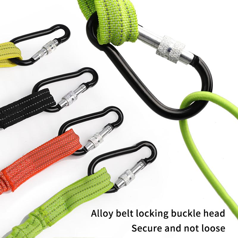Safety Bungee Tether Tool Lanyard With Carabiner Hook Climbing Working Anti-Falling Safety Rope Aerial Work Climbing Accessories