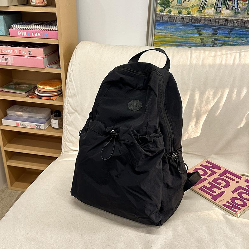 New Backpack Nylon Women's Large Capacity Computer Bag Female College Student Simple Backpack Male High School Student Schoolbag